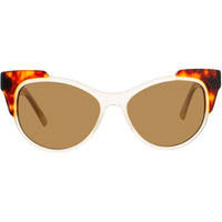 Andy Wolf Women's Sunglasses - Yellow/Havana Cat Eye Shape Frame | BEAUTY SUN COL B ,