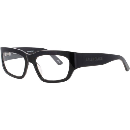 Balenciaga Men's Eyeglasses - Black Acetate Rectangular Full Rim Frame | BB0334O 001 ,