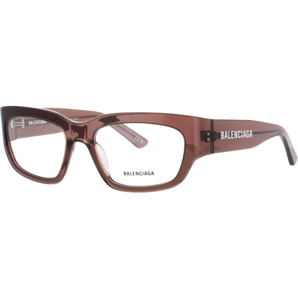 Balenciaga Men's Eyeglasses - Brown Acetate Rectangular Full Rim Frame | BB0334O 005 ,