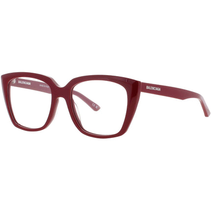 Balenciaga Women's Eyeglasses - Red Acetate Cat Eye Shape Full Rim Frame | BB0062O 008 ,