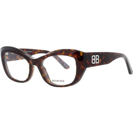 Balenciaga Women's Eyeglasses - Brown Acetate Cat Eye Full Rim Frame | BB0398O 002 ,