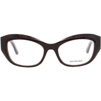Balenciaga Women's Eyeglasses - Burgundy Acetate Cat Eye Shape Frame | BB0398O 004 ,