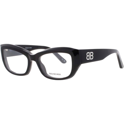 Balenciaga Women's Eyeglasses - Black Acetate Square Full Rim Frame | BB0399O 001 ,