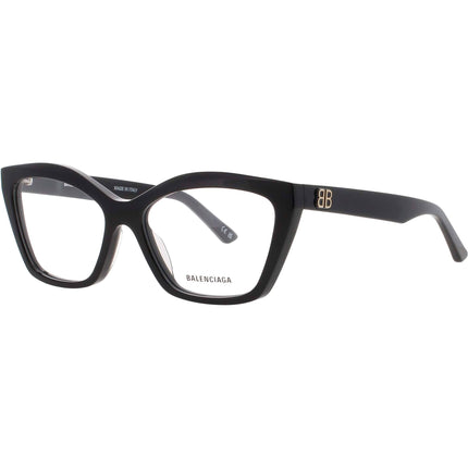 Balenciaga Women's Eyeglasses - Black Acetate Cat Eye Full Rim Frame | BB0342O 005 ,