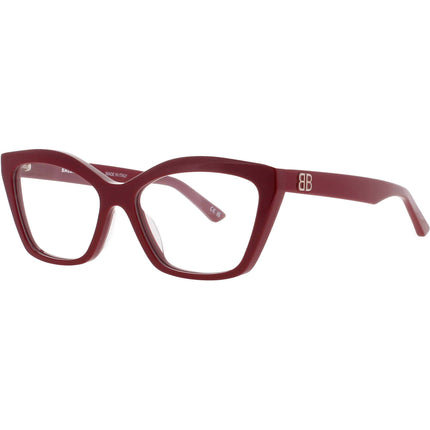 Balenciaga Women's Eyeglasses - Red Acetate Cat Eye Shape Full Rim Frame | BB0342O 010 ,