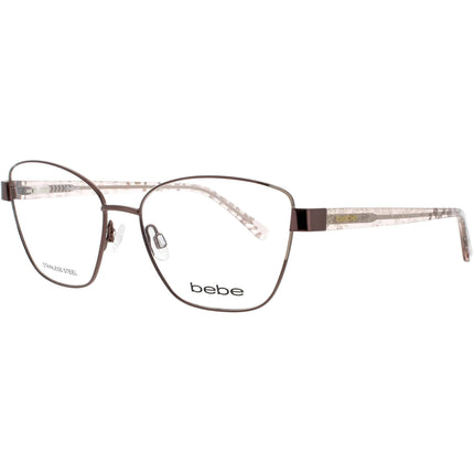 Bebe Women's Eyeglasses - Topaz Metal Cat Eye Shape Full Rim Frame | BB5209 200 ,