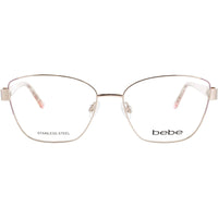 Bebe Women's Eyeglasses - Gold Metal Cat Eye Shape Full Rim Frame | BB5209 712 ,