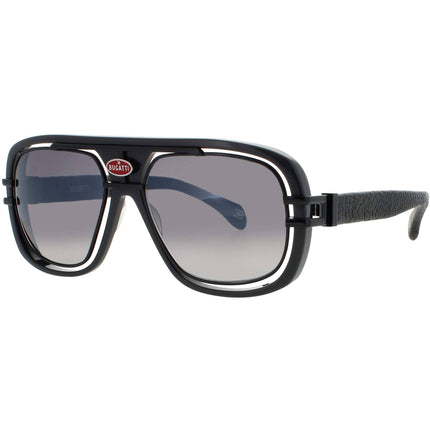 Bugatti Men's Sunglasses - Grey/Black Acetate Square Shape Full Rim Frame | 07 GRY/BK ,