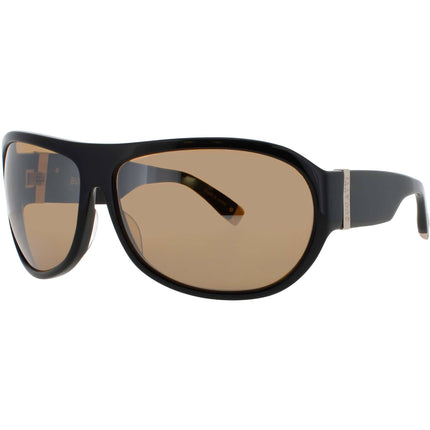 Bugatti Men's Sunglasses - Black Acetate Oversized Shape Full Rim Frame | 43B BK ,