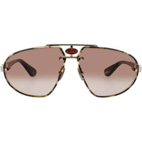 Bugatti Men's Sunglasses - Dark Tortoise/White Gold Metal Full Rim Frame | 10 DT/WG ,