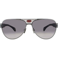 Bugatti Men's Sunglasses - Black/Gunmetal Metal Aviator Shape Full Rim Frame | 11 BGM ,