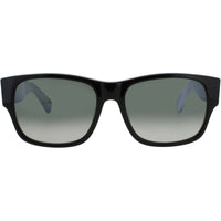 Bugatti Unisex Sunglasses - Black Acetate Rectangular Shape Full Rim Frame | 12 BK ,