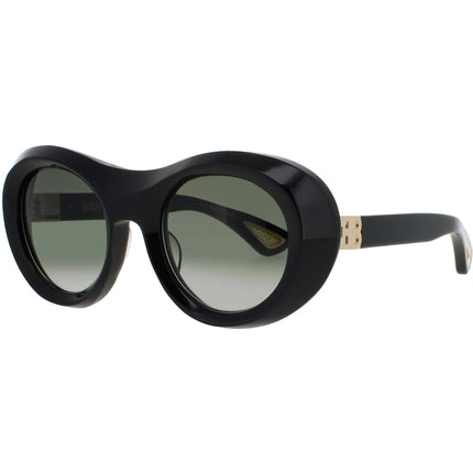 Bugatti Women's Sunglasses - Black/Gold Acetate Oval Shape Full Rim Frame | 03 BK/WG ,