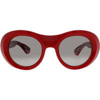 Bugatti Women's Sunglasses - Red Acetate Oval Shape Full Rim Frame | 03 RD ,