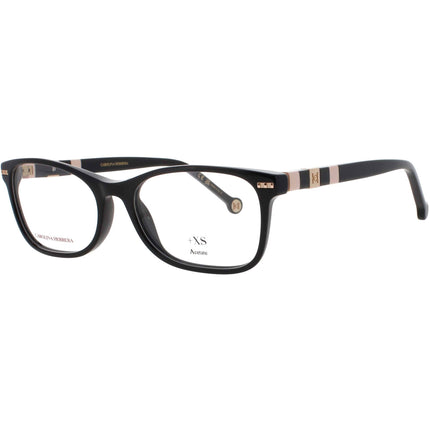 Carolina Herrera Women's Eyeglasses - Black/Nude Rectangular Frame | HER 0110 KDX ,