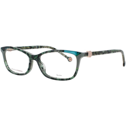 Carolina Herrera Women's Eyeglasses - Havana/Green Rectangular Frame | HER 0114 PHW ,