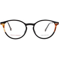 Carolina Herrera Women's Eyeglasses - Black/Havana Acetate Oval Frame | HER 0166 WR7 ,