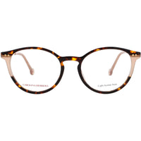 Carolina Herrera Women's Eyeglasses - Havana/Beige Acetate Oval Frame | HER 0166 XLT ,
