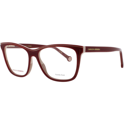 Carolina Herrera Women's Eyeglasses - Burgundy/Beige Square Shape Frame | HER 0172 R9S ,