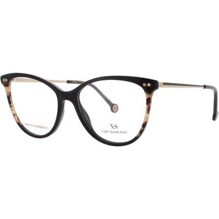 Carolina Herrera Women's Eyeglasses - Black/Havana Cat Eye Shape Frame | HER 0210 WR7 ,
