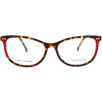 Carolina Herrera Women's Eyeglasses - Havana/Red Cat Eye Shape Frame | HER 0213 O63 ,