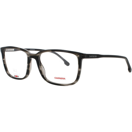 Carrera Unisex Eyeglasses - Gray Horn Acetate Full Rim Rectangular Frame | 254 2W8 ,