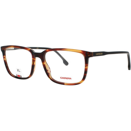 Carrera Unisex Eyeglasses - Brown Horn Acetate Full Rim Rectangular Frame | 254 EX4 ,