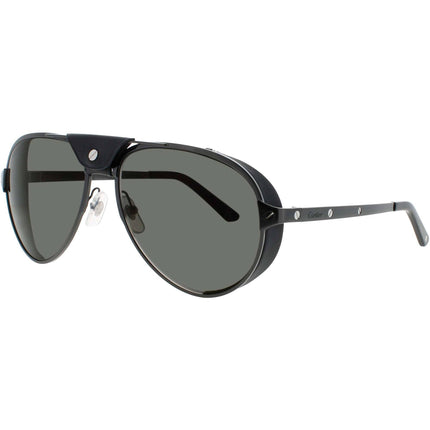 Cartier Men's Sunglasses - Black Metal Full Rim Aviator Shape Frame | CT0296S 003 ,