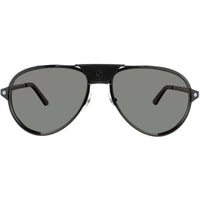 Cartier Men's Sunglasses - Black Metal Full Rim Aviator Shape Frame | CT0296S 003 ,