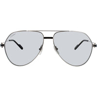 Cartier Men's Sunglasses - Silver Metal Full Rim Aviator Shape Frame | CT0334S 004 ,