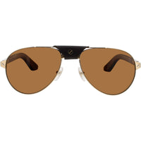 Cartier Men's Sunglasses - Gold Metal Full Rim Aviator Brown Lens Frame | CT0495S 004 ,