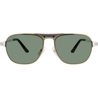 Cartier Men's Sunglasses - Gold Metal Full Rim Pilot Green Lens Frame | CT0532S 002 ,