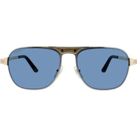 Cartier Men's Sunglasses - Silver Metal Full Rim Pilot Blue Lens Frame | CT0532S 003 ,