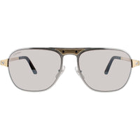 Cartier Men's Sunglasses - Silver Metal Full Rim Aviator Shape Frame | CT0532S 005 ,