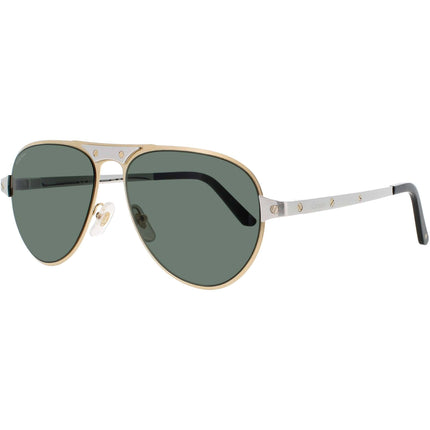 Cartier Men's Sunglasses - Gold Metal Full Rim Aviator Green Lens Frame | CT0533S 002 ,