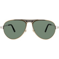 Cartier Men's Sunglasses - Gold Metal Full Rim Aviator Green Lens Frame | CT0533S 002 ,