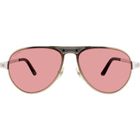 Cartier Men's Sunglasses - Gold Metal Full Rim Aviator Red Lens Frame | CT0533S 004 ,