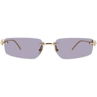 Cartier Unisex Sunglasses - Gold Metal Rimless Rectangular Shape Frame | CT0544S 001 ,