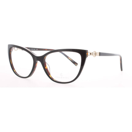 Charriol Women's Eyeglasses - Black/Havana/Gold Full Rim Cat Eye Frame | PC71054 C01 ,