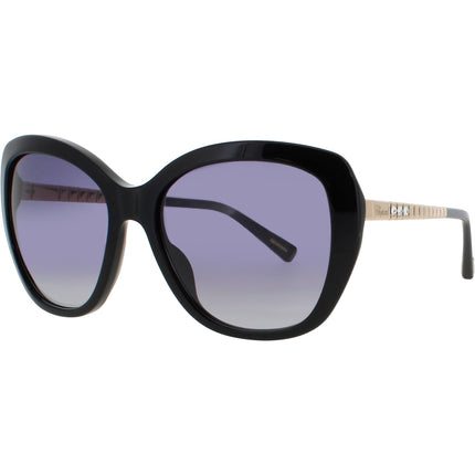 Chopard Women's Sunglasses - Black/Gold Acetate/Metal Oversized Frame | SCH259S 700 ,