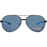 Columbia Men's Sunglasses - Black Metal Full Rim Aviator Blue Lens Frame | C103SM 003 ,