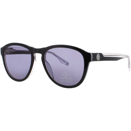 Converse Unisex Sunglasses - Black/CRYSTAL Acetate Full Rim Oval Frame | CV567S 009 ,