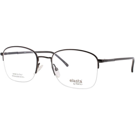 Elasta Men's Eyeglasses - Black/ Ruthenium/ Brown Rectangular Shape Frame | E 7242 284 ,
