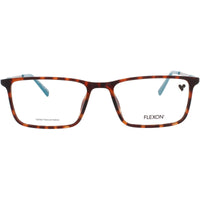 Flexon Unisex Eyeglasses - Matte Dark Tortoise Metal Rectangular Frame | EP8018 246 ,