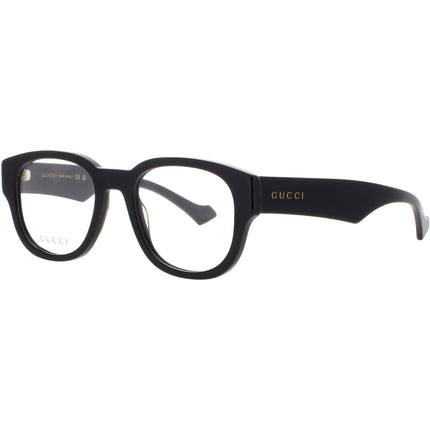 Gucci Men's Eyeglasses - Black Acetate Full Rim Oval Clear Lens Frame | GG1429O 001 ,