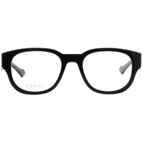 Gucci Men's Eyeglasses - Black Acetate Full Rim Oval Clear Lens Frame | GG1429O 001 ,