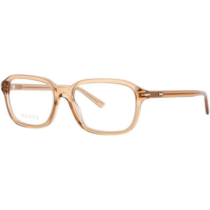 Gucci Men's Eyeglasses - Brown Acetate Full Rim Square Clear Lens Frame | GG1446O 004 ,
