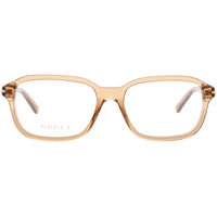Gucci Men's Eyeglasses - Brown Acetate Full Rim Square Clear Lens Frame | GG1446O 004 ,