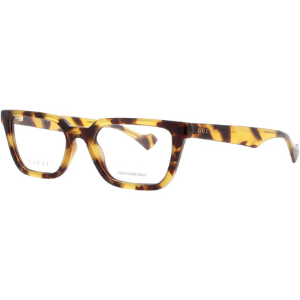 Gucci Men's Eyeglasses - Yellow Acetate Full Rim Square Shape Frame | GG1539O 004 ,