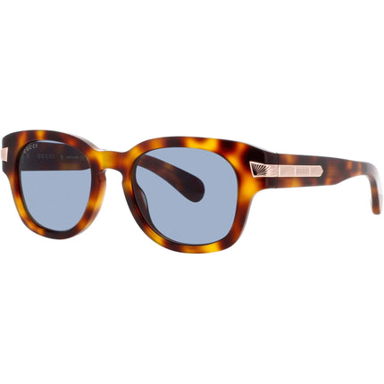 Gucci Men's Sunglasses - Brown Acetate Full Rim Oval Blue Lens Frame | GG1518S 002 ,